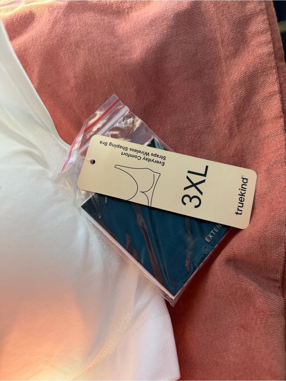 WHITE 3X Shapermint Truekind wirefree bra